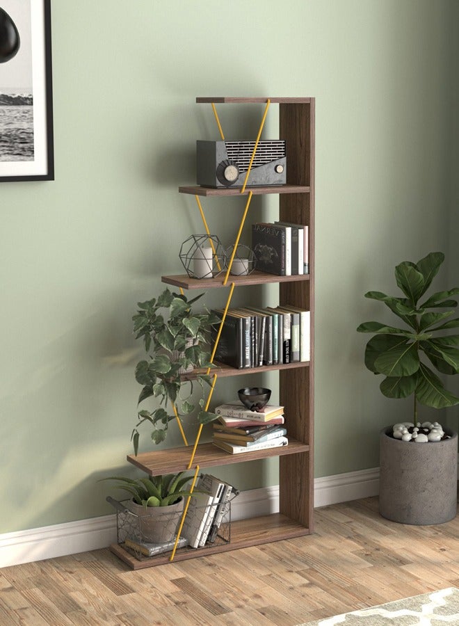 Home Canvas Rafevi Tars Modern Mini Book Shelves for Living Room or Study Room, Easy Assembly Book Shelf - Image 1