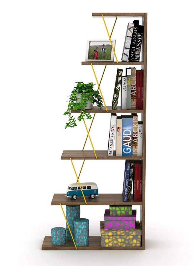 Home Canvas Rafevi Tars Modern Mini Book Shelves for Living Room or Study Room, Easy Assembly Book Shelf - Image 3
