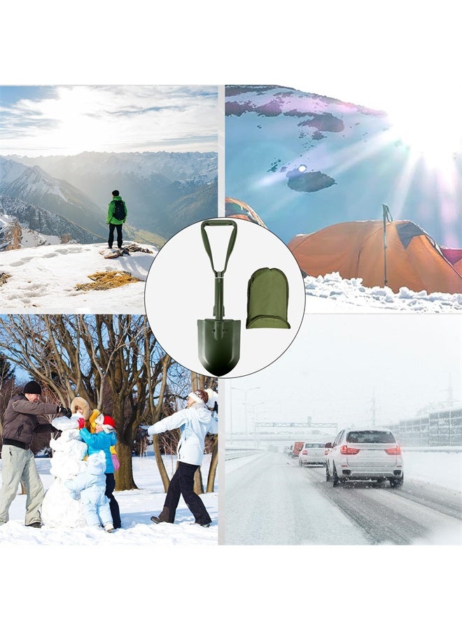 HOMESTAR Portable Folding Shovels, Collapsible Camping Shovel with Nylon Carrying Pouch and High Carbon Steel Handle, Military Emergency Shovel, Compact and Multi-Functional Tool - Image 5