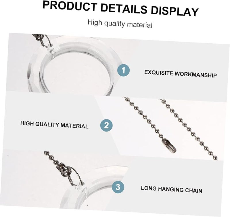 كريستال سقف مروحة سلسلة سحب ديكور قلادات معلقة زخارف - Image 3