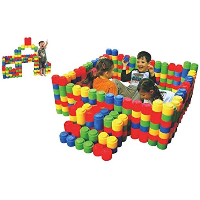 RAINBOW TOYS JUMBO PUZZLE BLOCKS FOR KIDS COLORFUL BUILDING SET 130 PC PLASTIC MULTI COLORED BLOCS LARGE SIZE GREAT FOR KIDS & TODDLERS, UMR1RW16646. - Image 2
