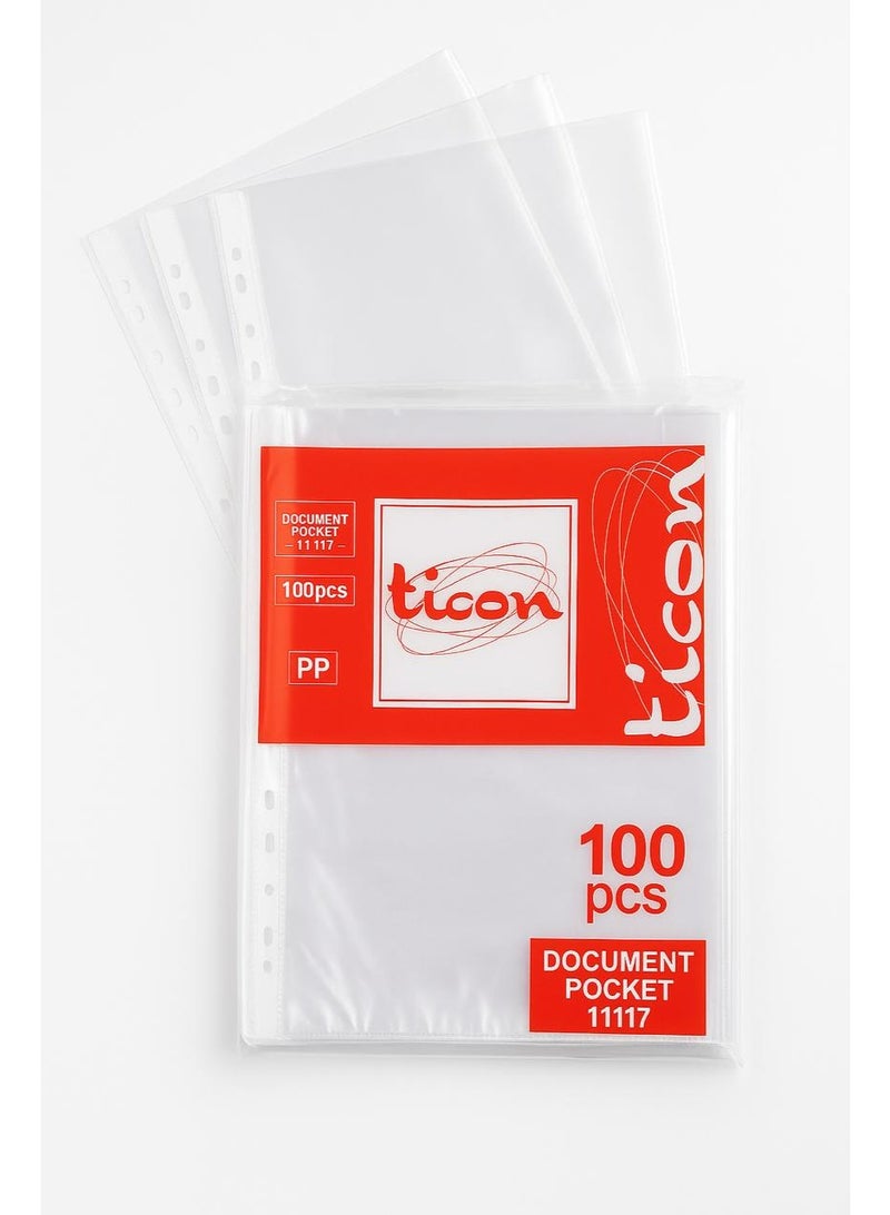 تيكون ملف بجيب وفتحة علوية مقاس A4 شفاف - Image 1