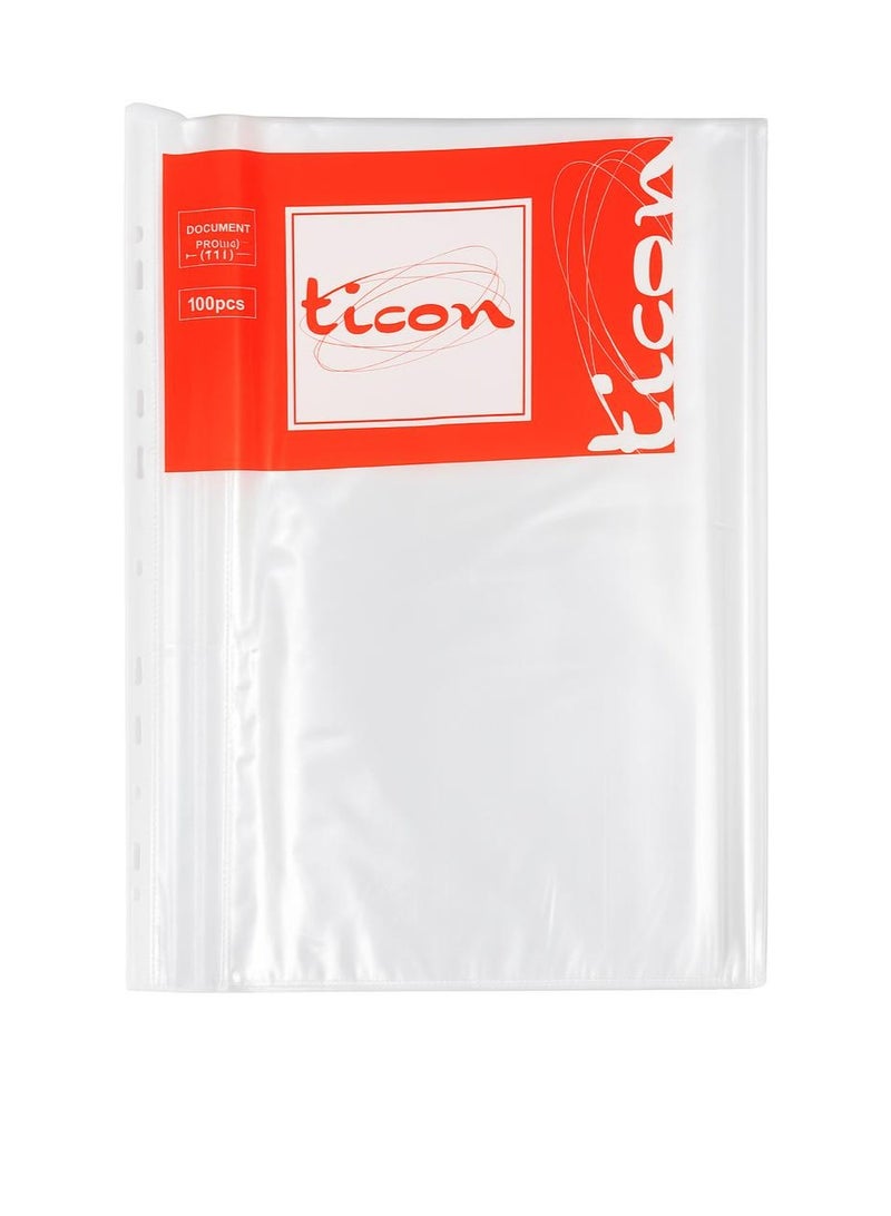 تيكون ملف بجيب وفتحة علوية مقاس A4 شفاف - Image 2