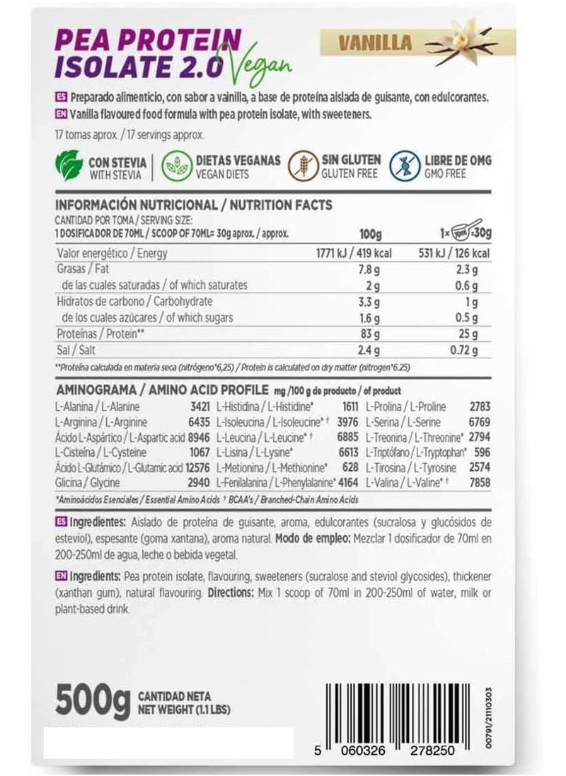 Pea Protein Isolate 2.0 Vanilla