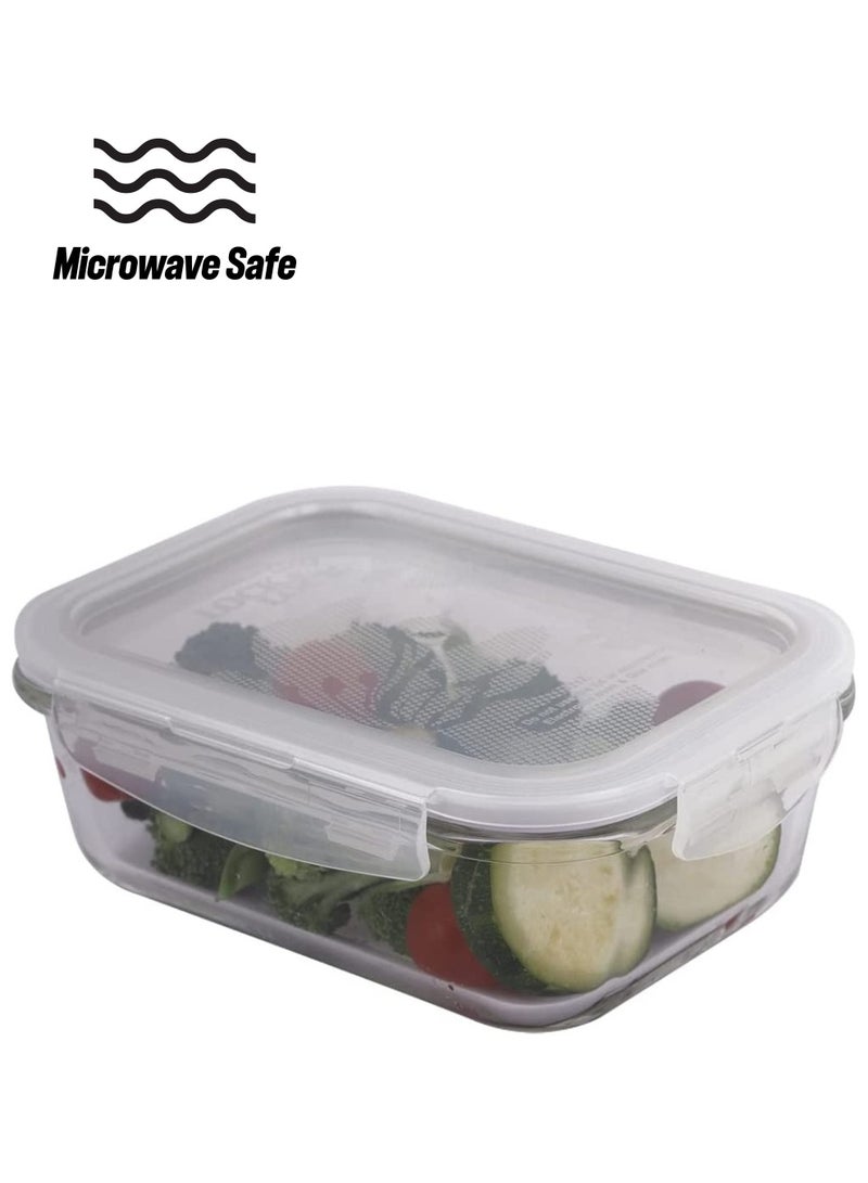 LOCK & LOCK OVEN GLASS RECTANGULAR FOOD CONTAINER 630 ML - Image 1