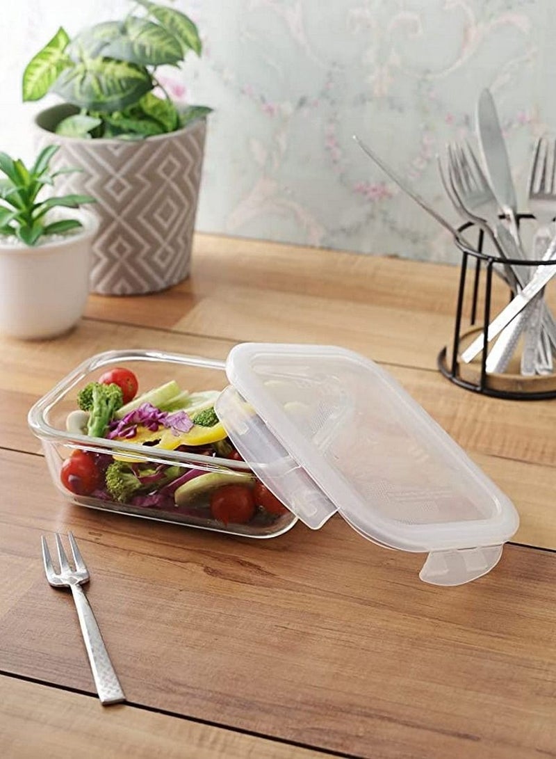 LOCK & LOCK OVEN GLASS RECTANGULAR FOOD CONTAINER 630 ML - Image 5