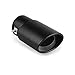 Miytsya 1 PC Car Exhaust Tip 248 Inlet 334 Outlet 55 Overall Length Stainless Steel Exhaust Tips Universal Chrome Polished Tailpipe Tip Muffler Tip Pipes Bolt On Design BlackStraight - Image 2