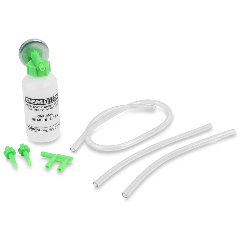 OEMTOOLS 25036 Bleed-O-Matic One-Man Brake Bleeder Kit, Bleed Your Brakes on Your Own, Bleeder Bottle Holds to The Vehicle with a Magnet, No Spill