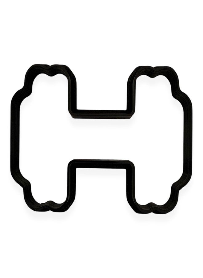 Bundle of Fun Dumbbell Weights Cookie Cutter with Easy to Push Design (4 inch) - Image 1