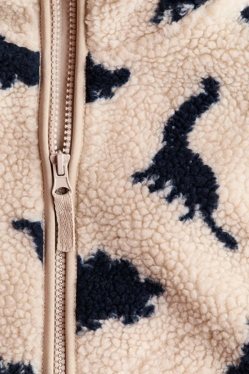 اتش اند ام جيليه من نسيج تيدي منقوش