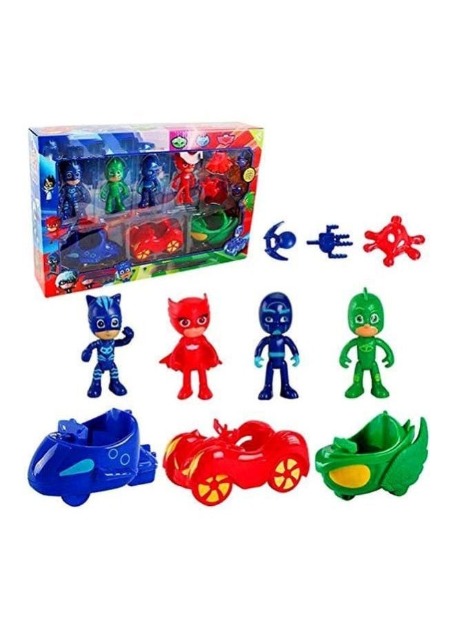 HALAMODO Preschool Toy, Figure and Vehicle Set with 4 Action Figures and 3 Cars for Kids Ages 3 and Up  - Image 1