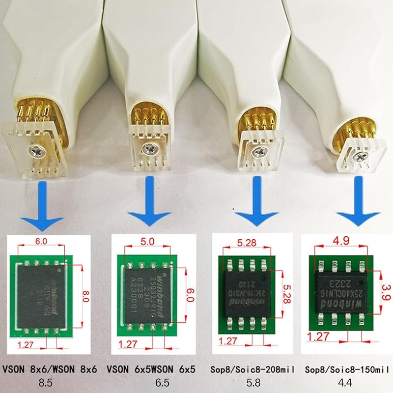 SOP8 BIOS Chip Programmer Cable With 5 8mm Spacing Spring Probe Needle - Image 3
