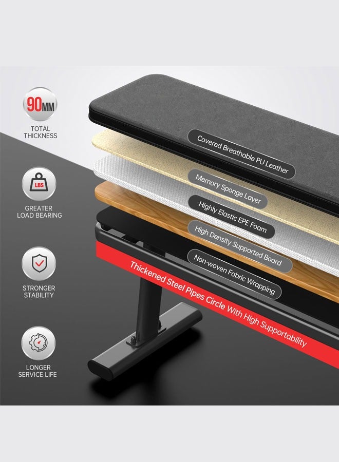 WEMART Adjustable Weight Bench, Utility Weight Benches for Full Body Workout, Foldable Incline Extension/Decline Bench Press for Home Gym - Image 4