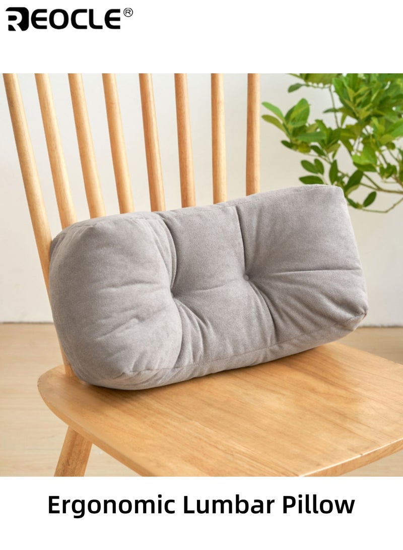 ريوكل وسادة قطنية مريحة بتصميم دعم الظهر ووسادة مريحة - مسند ظهر للكرسي بغطاء قابل للتنفس للمكتب والطلاب والقيلولة - Image 1