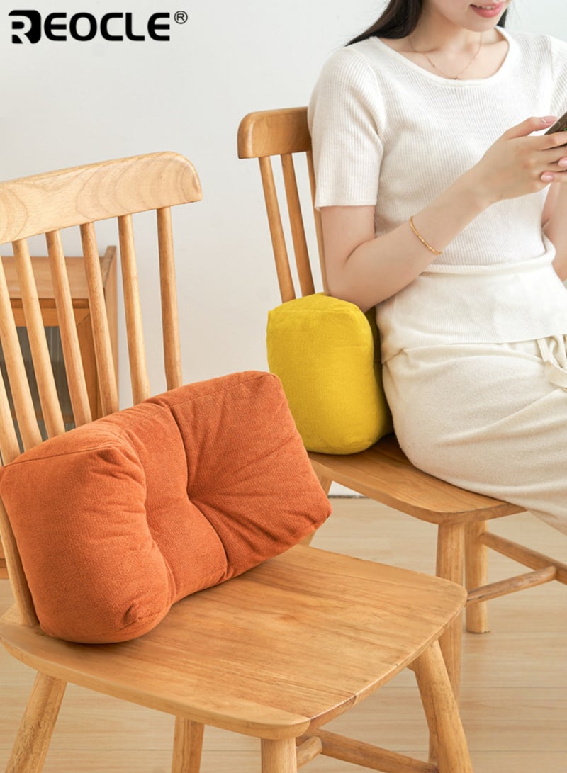 ريوكل وسادة قطنية مريحة بتصميم دعم الظهر ووسادة مريحة - مسند ظهر للكرسي بغطاء قابل للتنفس للمكتب والطلاب والقيلولة - Image 4