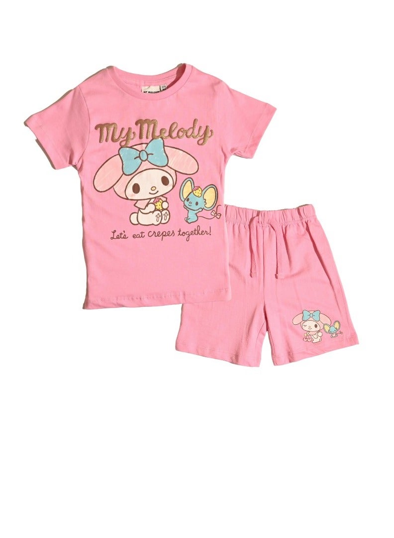 MY MELODY GIRLS T-SHIRT & SHORT SET‬ - Image 1