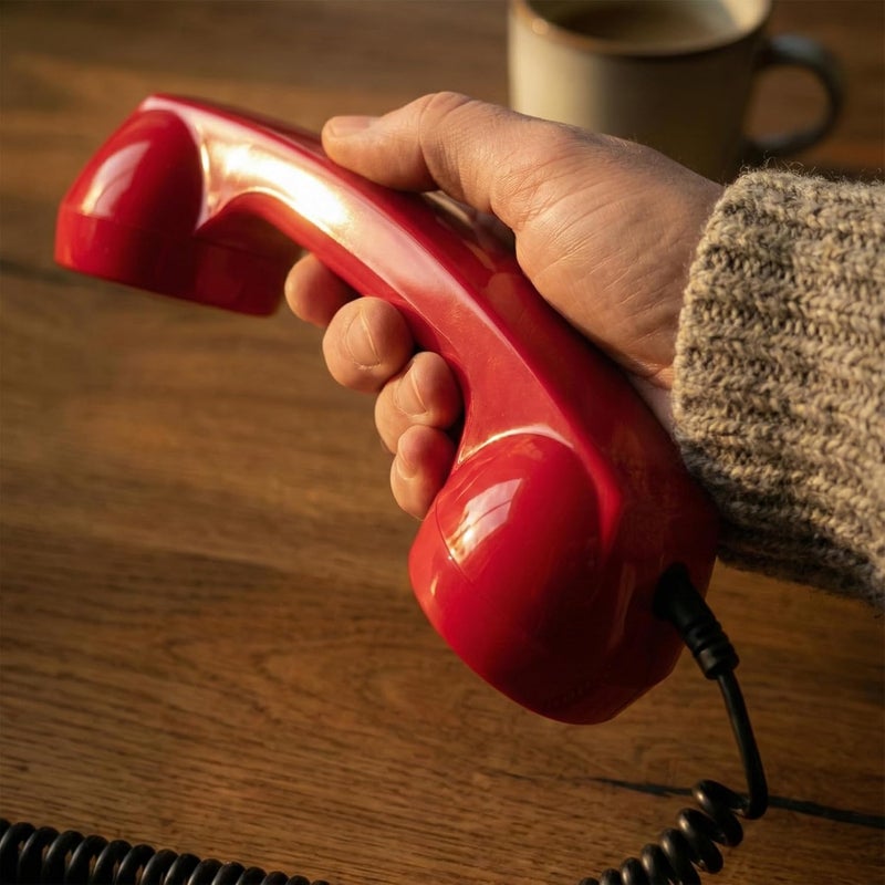 Opis Technology OPIS 60s Micro: Cellphone Retro handset/Old-Style Headset for All Cell-Phones (red) - Image 3
