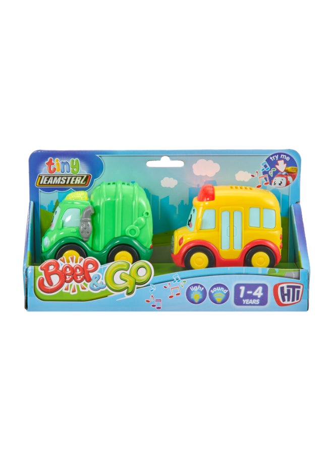 Teamsterz Tiny Teamsterz Beep and Go 2 Pack (4 Assorted) - Image 1