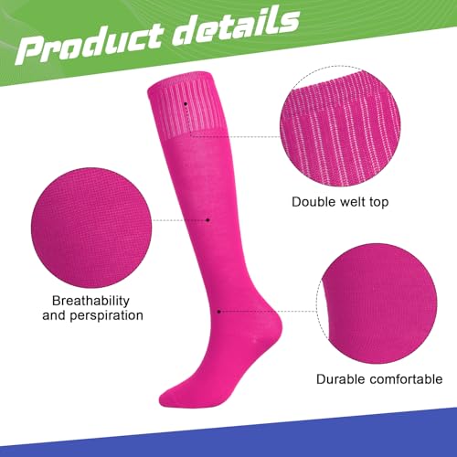 Cozypower 3 Pcs Baseball Pants Combo Set Men Youth Boy and Girls Softball Pants with Socks and Belts(Hot Pink, White,10-12 Years,Kid) - Image 5