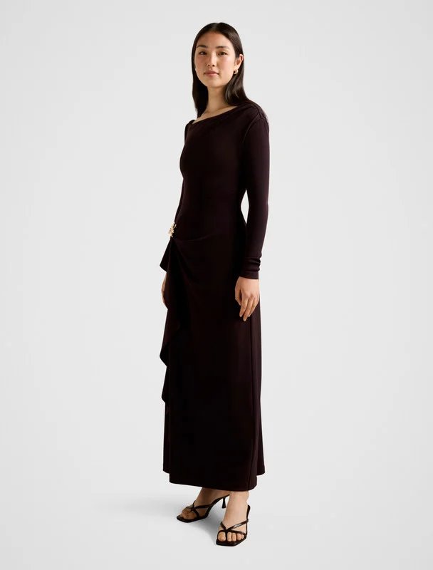 Forever New Maya Long Sleeve Ruffle Maxi