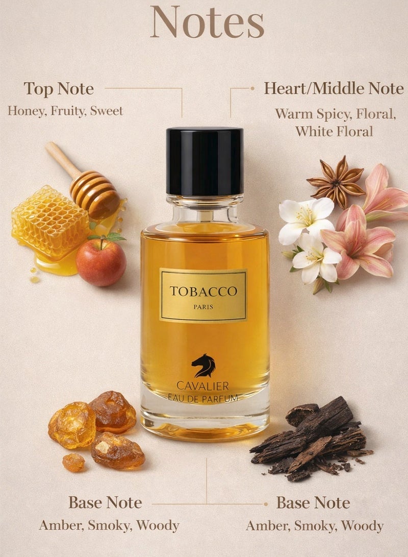 Cavalier Perfume Luxury Men’s Perfume The Cavalier Tobacco Paris 100ml | Long Lasting Perfume for Men with Warm Spicy & Smoky Fragrance with Honey and Floral Touch | Men's Eau de Parfum - Image 2