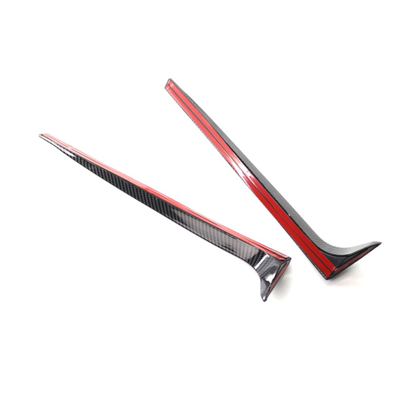 2PCS Side Wing Lip Cover Leaf Shape V-shaped Replacement for Volkswagen VW Polo MK5 2011-201 - Image 2
