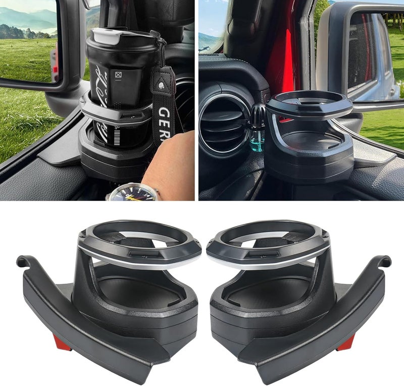 MIKKUPPA Car Cup Holder Compatible with 2018-2024 Jeep Wrangler JL & Jeep Gladiator JT Interior Accessories, Left & Right Side - Image 1