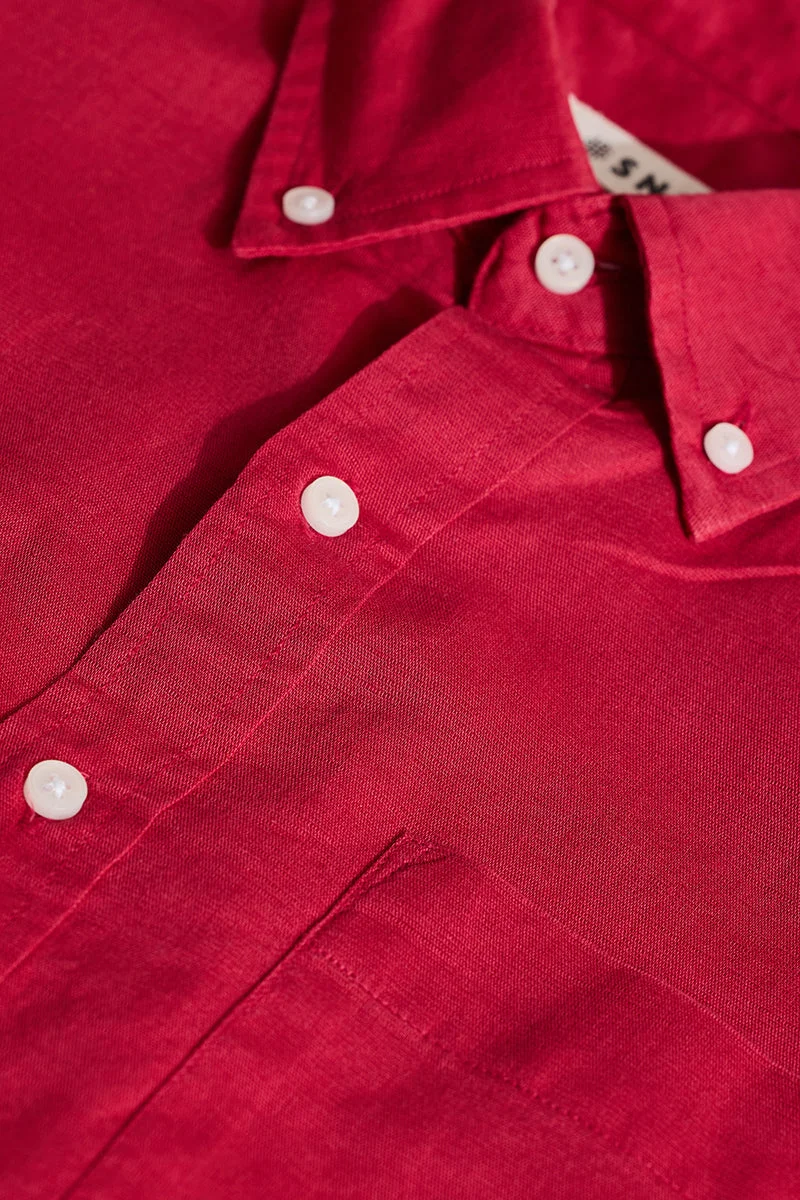 SNITCH قميص كتان بقصة ضيقة