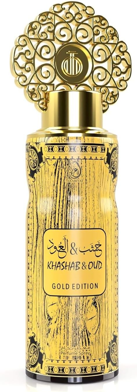 Arabiyat Khashab & Oud Gold Perfume Body Spray 200ml - Image 1