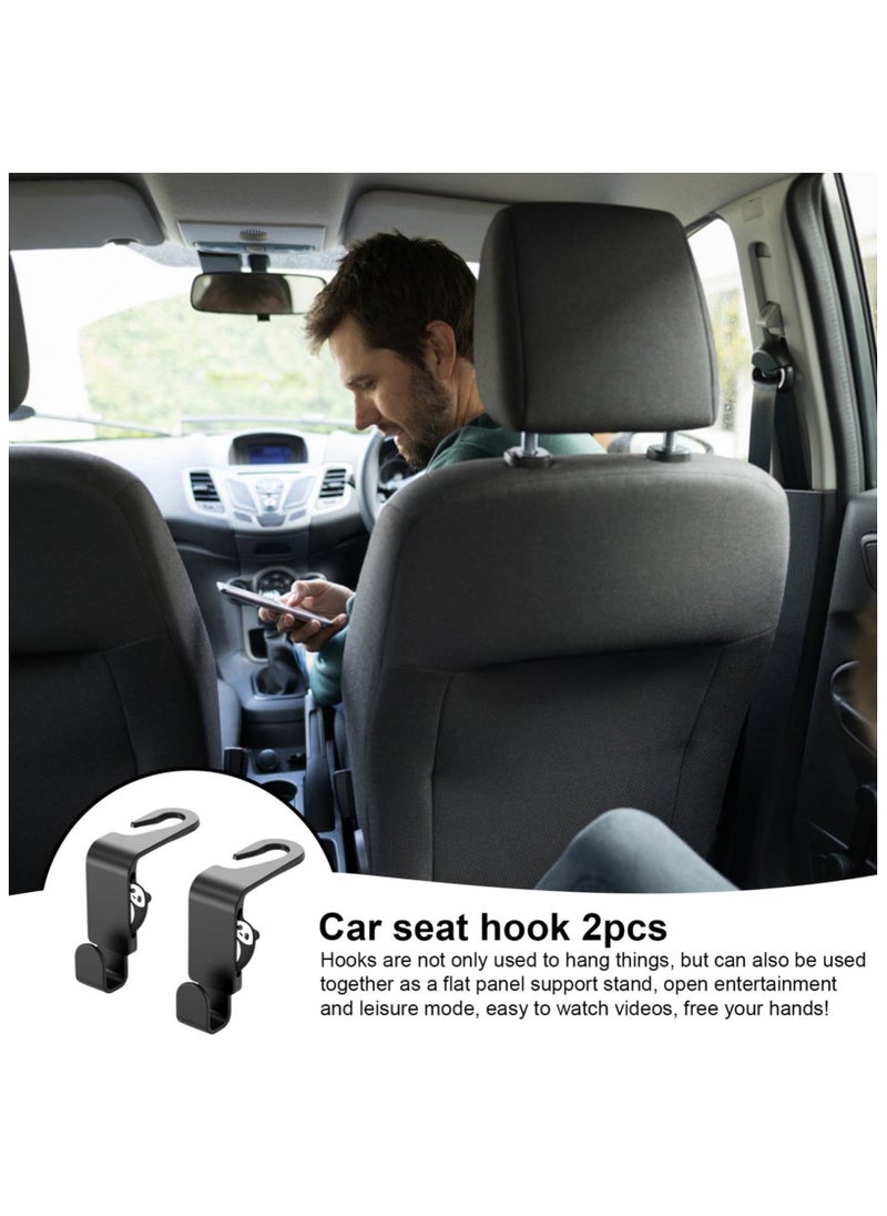 Car Headrest Hook 2 Pcs, Multifunctional Car Seat Hooks, Purse Hook for Car, Auto Headrest Hidden Hooks, Hooks for Car Seat Headrest, Universal for Handbag Purse Backpacks Bags and Groceries  - Image 4
