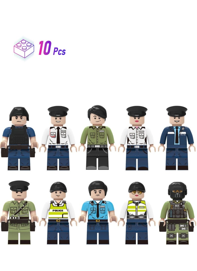 10-Piece Creative Building Block Dolls, Unlock A Variety Of City Occupations Creative Play Mini Series Mini Doll Model Toys, Bagged, Suitable For Children'S Gifts  - Image 1