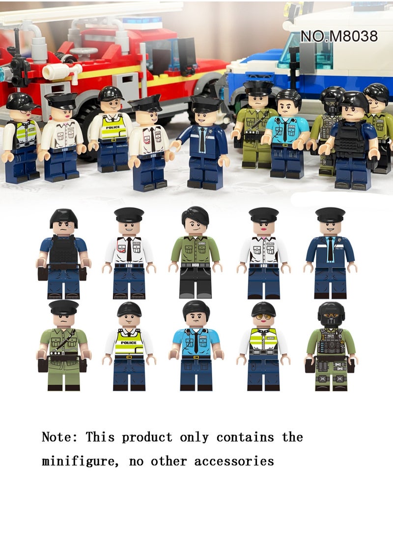 10-Piece Creative Building Block Dolls, Unlock A Variety Of City Occupations Creative Play Mini Series Mini Doll Model Toys, Bagged, Suitable For Children'S Gifts  - Image 3