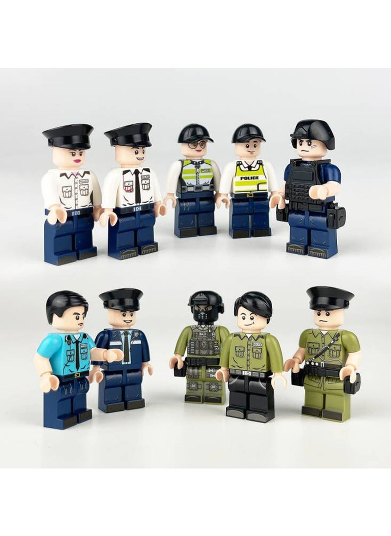 10-Piece Creative Building Block Dolls, Unlock A Variety Of City Occupations Creative Play Mini Series Mini Doll Model Toys, Bagged, Suitable For Children'S Gifts  - Image 2