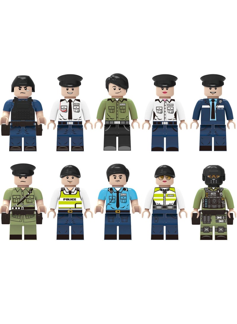 10-Piece Creative Building Block Dolls, Unlock A Variety Of City Occupations Creative Play Mini Series Mini Doll Model Toys, Bagged, Suitable For Children'S Gifts  - Image 1