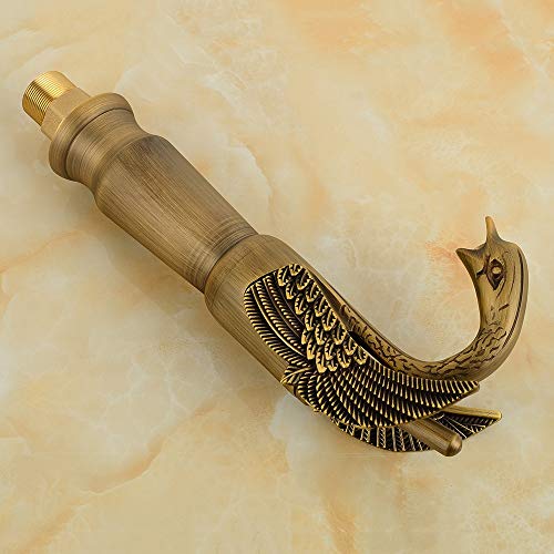 B Backline Brass Basin Mixer Tap Hot Cold | Wash Basin Mixer Faucet | Pillar tap for wash Basin | Tap for Bathroom Livingroom & Bathroom (Antique Finish Tap) - Image 4