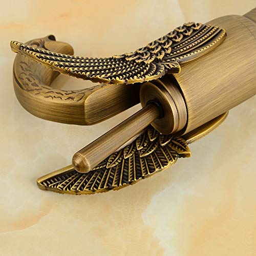 B Backline Brass Basin Mixer Tap Hot Cold | Wash Basin Mixer Faucet | Pillar tap for wash Basin | Tap for Bathroom Livingroom & Bathroom (Antique Finish Tap) - Image 5