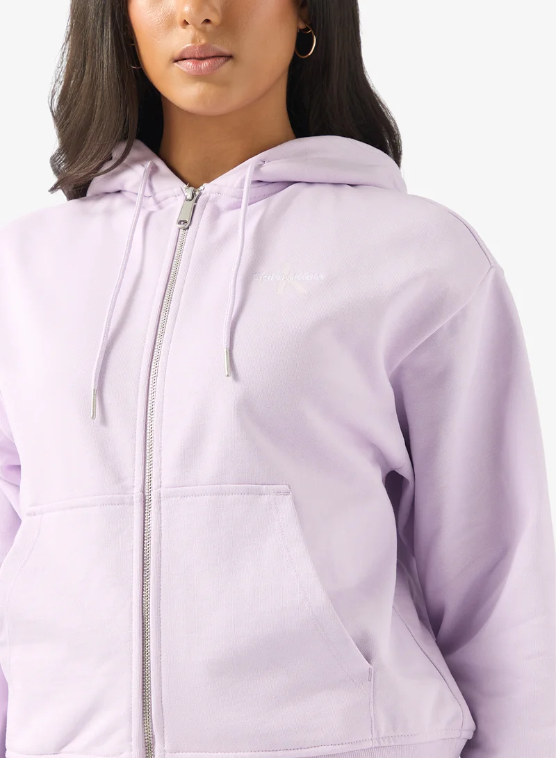 Calvin Klein Jeans Logo Zip Though Hoodie