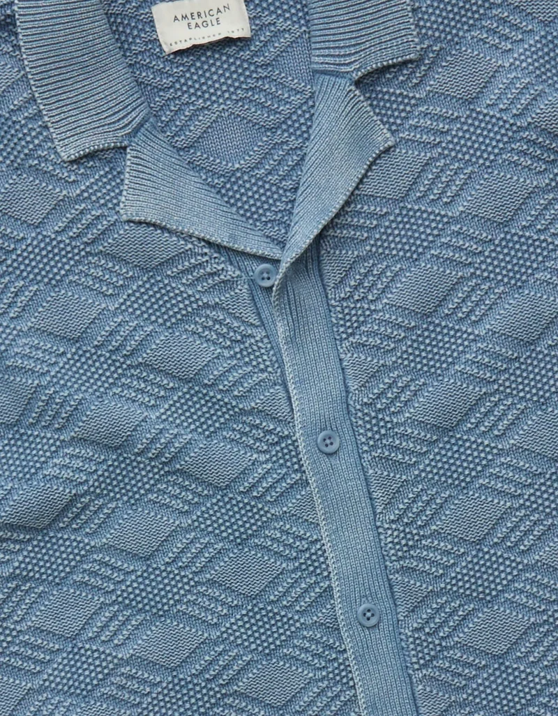American Eagle  AE Garment-Washed Sweater Polo for Men | Best Price UAE