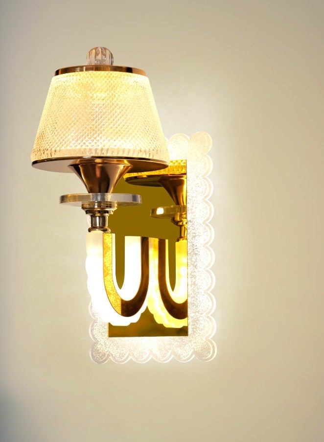 YATAI LIGHTING Gold Plated LED Wall Light,Wall Sconces,3-Colors Dimmable Bedside Wall Light Fixture for Living room, Dining room,Hallway,24W - Image 1