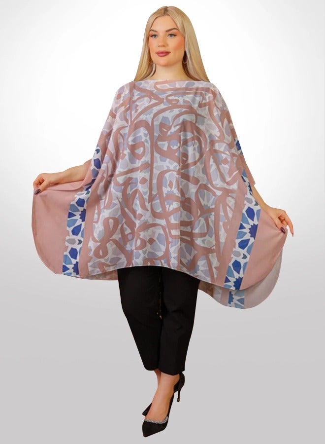 Zmurud "Chiffon Poncho - Printed "  - Image 1