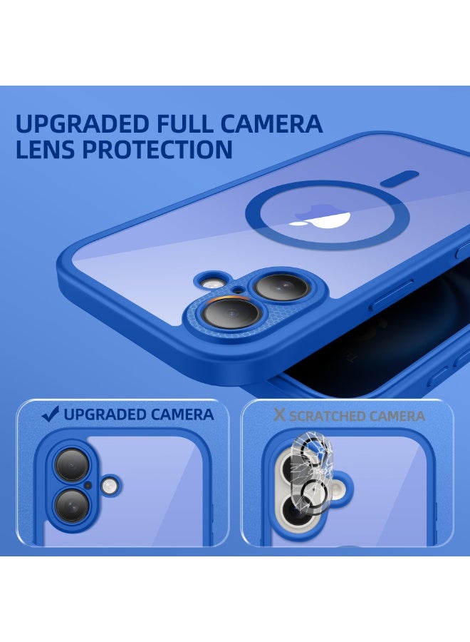 بيرفي جراب مغناطيسي لهاتف iPhone 16، متوافق مع MagSafe، واقي شاشة مدمج للخصوصية وحماية مطورة للكاميرا، جراب هاتف كامل الجسم مضاد للتجسس ومقاوم للصدمات مقاس 16 بوصة، 6.1 بوصة، أزرق كلاين - Image 5