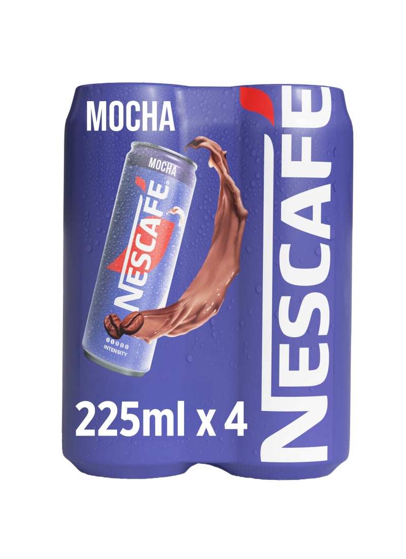 Nescafe Mocha Iced Coffee On The Go Pack Mocha 225ml Pack of 4 - Image 5