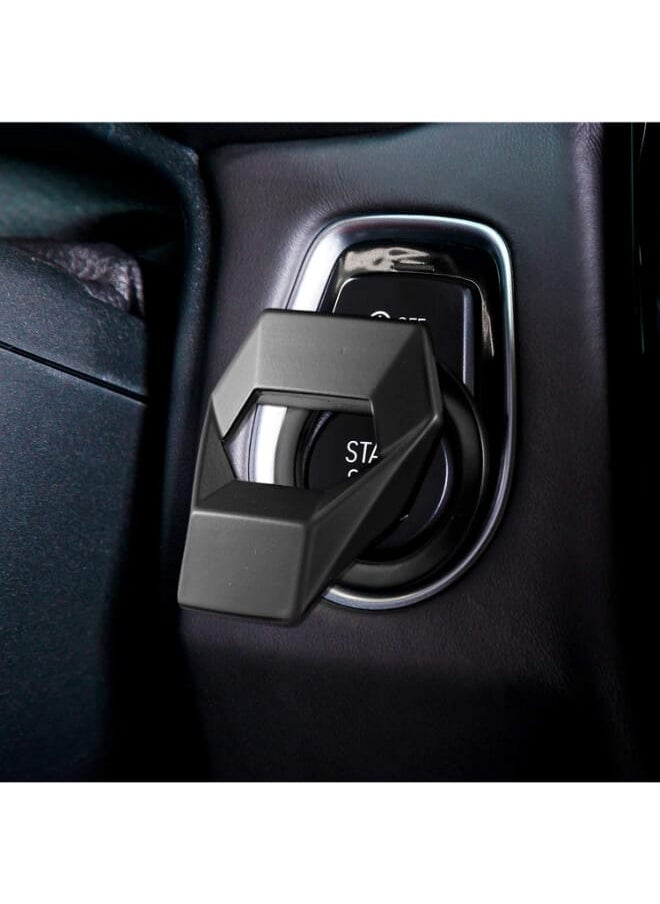 Generic - Engine Start Stop Button Cover Press The Start Button Ignition Cover Anti-Scratch Universal Button Decorative Ring - Black - Image 1