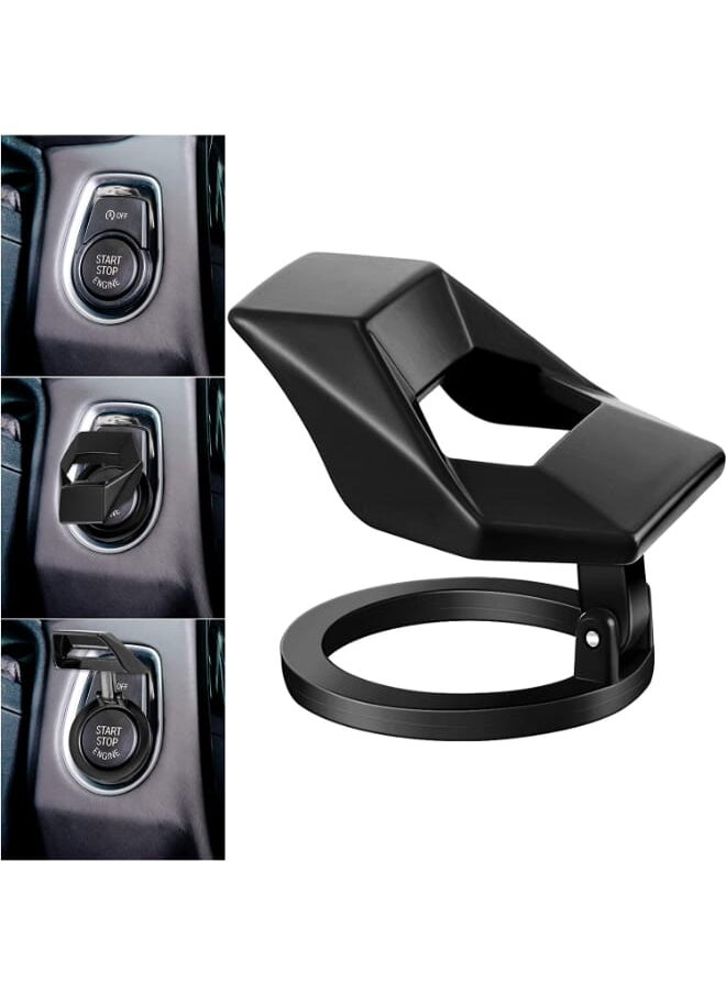 Generic - Engine Start Stop Button Cover Press The Start Button Ignition Cover Anti-Scratch Universal Button Decorative Ring - Black - Image 1
