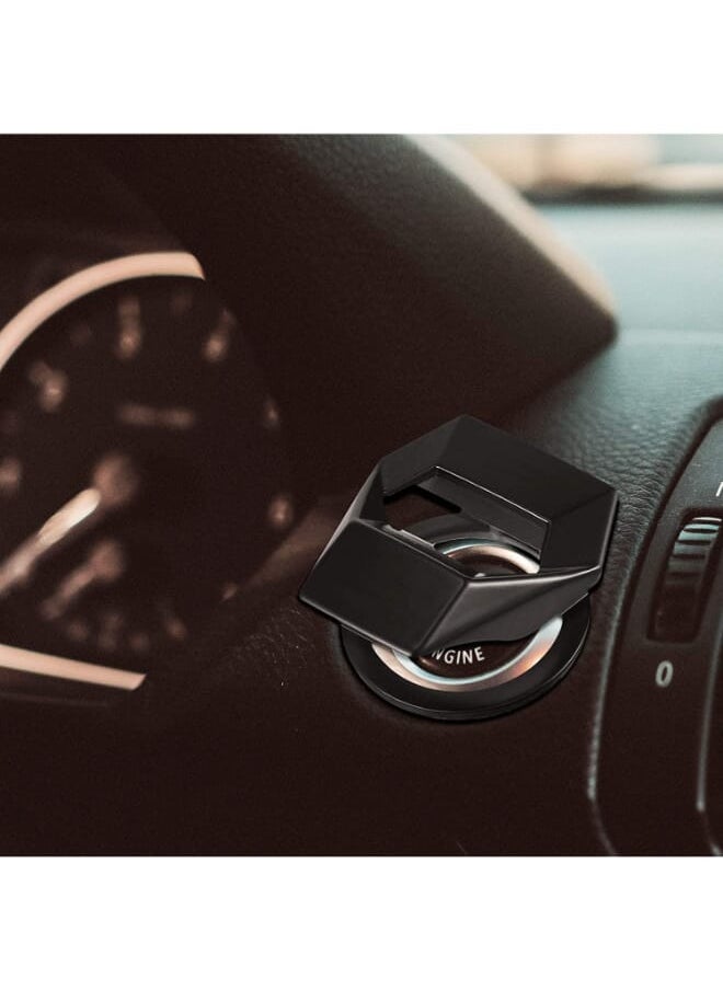 Generic - Engine Start Stop Button Cover Press The Start Button Ignition Cover Anti-Scratch Universal Button Decorative Ring - Black - Image 1
