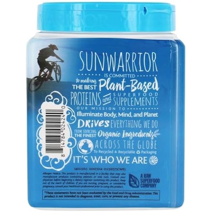 Sunwarrior - Warrior Blend, Plant Based, Raw Vegan Protein Powder with Peas & Hemp, Chocolate, 15 Servings - Image 3