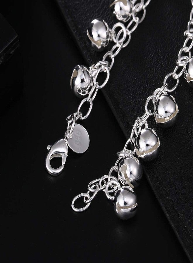 Cutesmile Fashion Jewelry 925 Sterling Silver Bells Chain Adjustable Bracelet/Anklet for Women - Image 5