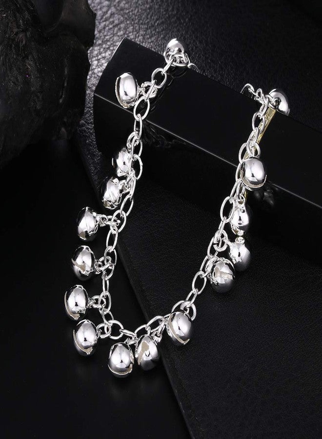 Cutesmile Fashion Jewelry 925 Sterling Silver Bells Chain Adjustable Bracelet/Anklet for Women - Image 4