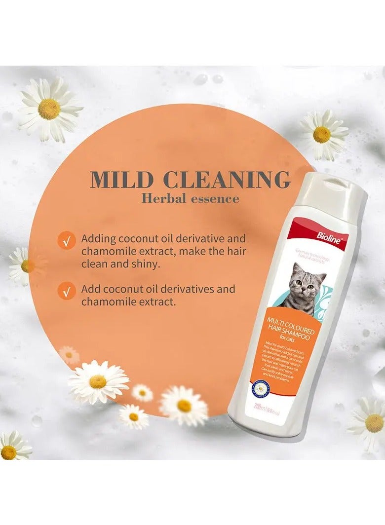 بايولاين شامبو بيولاين متعدد الألوان للشعر للقطط 200 مل [الحجم - 200 مل] - Image 2