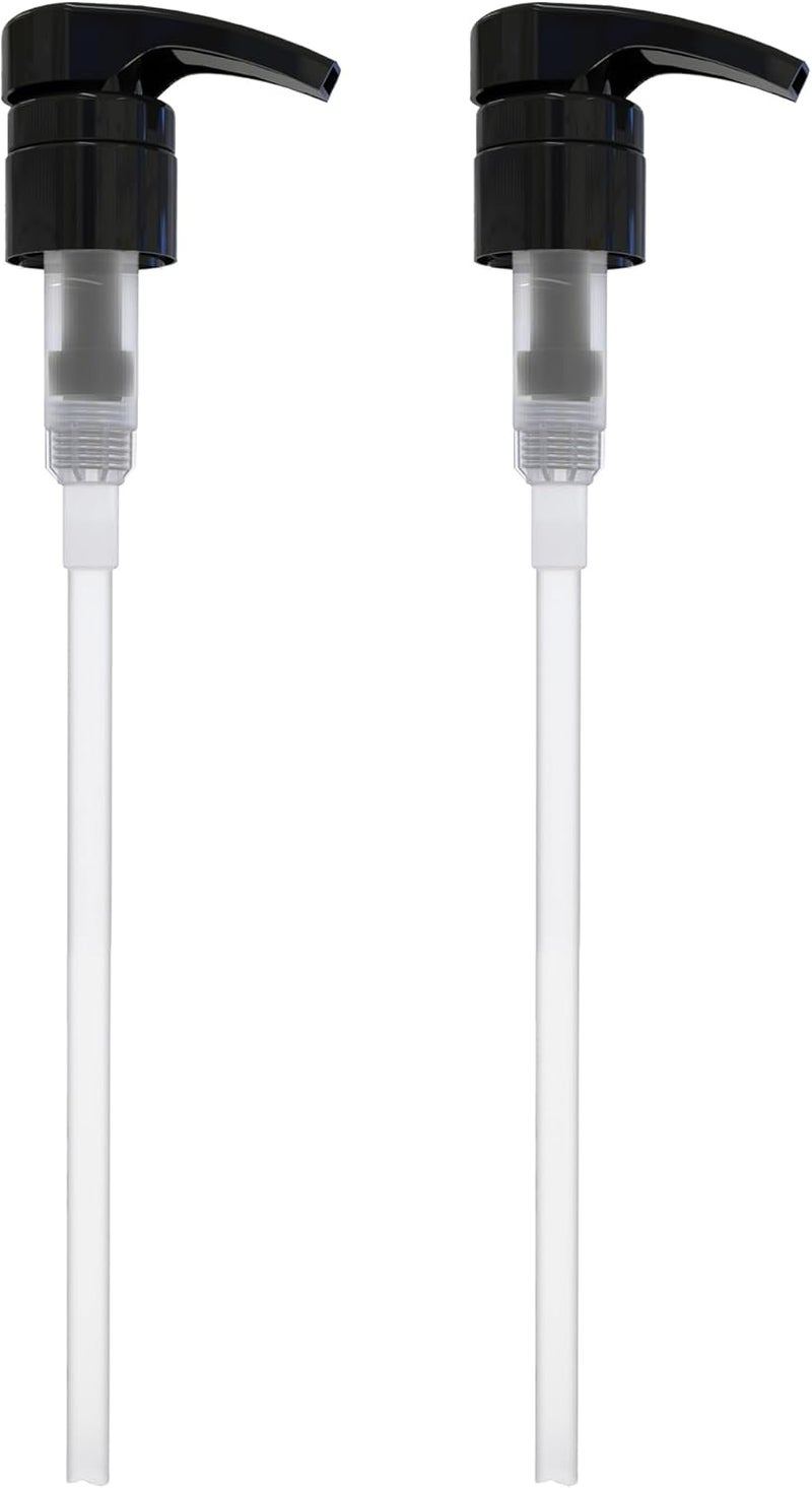 BRIGHTFROM Universal Dispensing Pump Perfect for Shampoo  Conditioner 1 L 338 OZ  Fits Most Bottles or Any Refillable Bottles from 12oz to 338oz with 28410 Neck Size Black Pack of 2 - Image 1